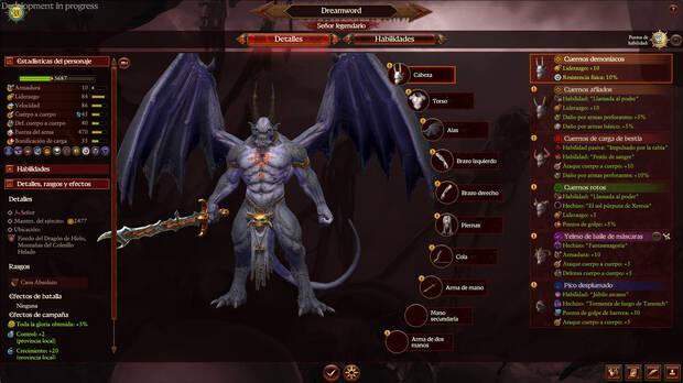 Podremos personalizar por completo al Príncipe Demonio a nuestro gusto tanto a nivel estético como con sus atributos.