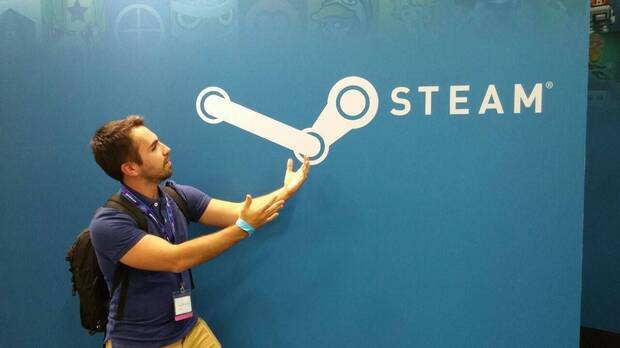Dice García de esta foto: 'Adorando Steam en la Gamescom'.