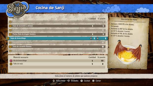Recoger los objetos que encontramos por el escenario es fundamental para cocinar y fabricar consumibles que facilitan las cosas en las batallas.