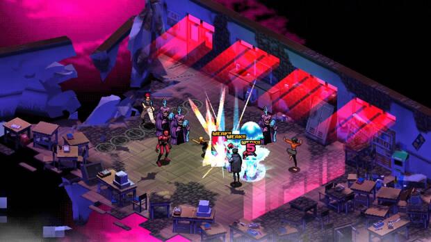 El uso de una paleta de colores de tonos rojizos y rosáceos en combinación con otros más oscuros nos hacen recordar a los giallos de antaño.