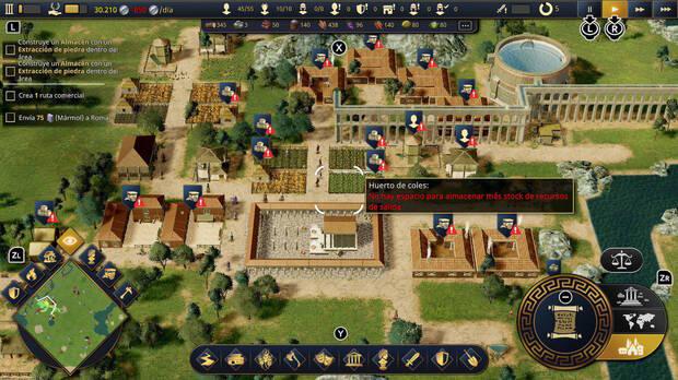 Gestionar los recursos construyendo almacenes, graneros y dem�s es tan divertido como estresante cuando la urbe se agranda.
