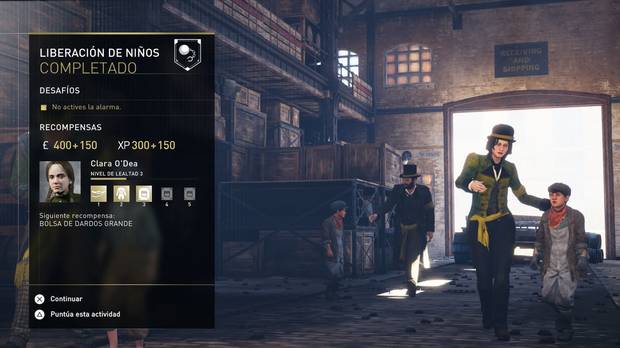 Liberar niños trabajadores de las fábricas es una de las maneras poco sutiles que tiene el juego de demostrarnos las desigualdades sociales de la época