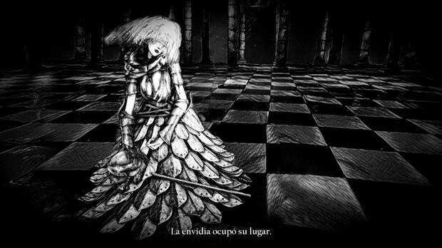 Antes de enfrentarnos a cada jefe nos narrarán su historia con bellas ilustraciones.