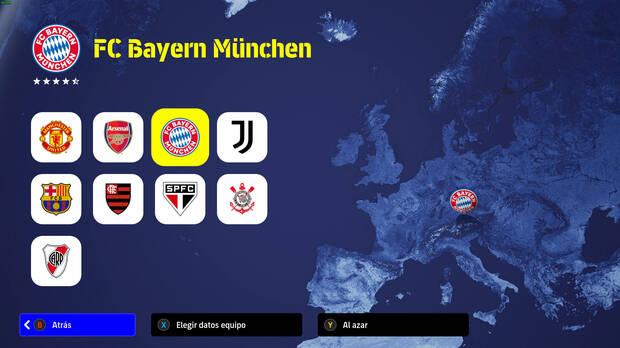 Estos son los 9 equipos con los que podemos jugar partidos en modo offline mientras que a través de internet elegiremos el club que queramos de Europa.