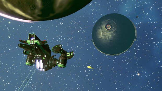 Aunque con una resolución mucho menor, el espacio de 'No Man's Sky' sigue siendo cautivador y completamente explorable.