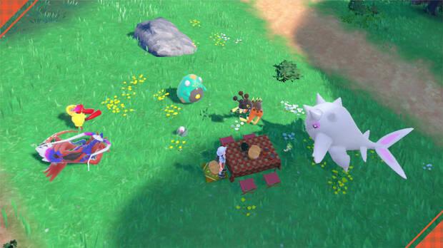 En los campamentos podemos cuidar de nuestras criaturas como en el minijuego de Pokémon X/Y.