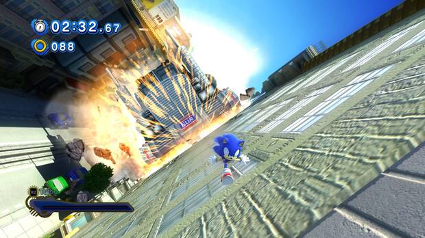 Sonic Generations está repleto de momentazos espectaculares que homenajean y reinterpretan algunas de las secuencias más icónicas de la saga.