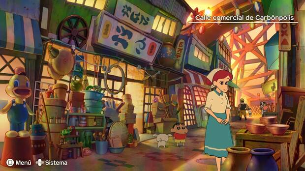 Es difícil imaginar una manera mejor para adaptar un anime que esta combinación de fondos 2D y personajes 3D.