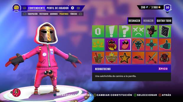 Hay un montn de elementos estticos que personalizar: vestimenta, pegatinas, poses, frases, etctera.