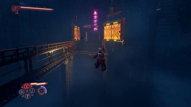 El uso del gancho tiene presencia, tanto en los combates como en las secciones ms plataformeras.