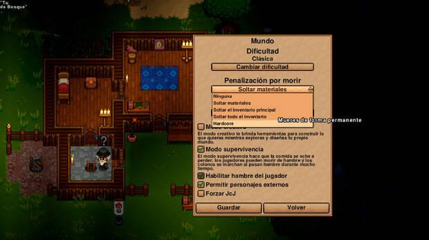 Puedes personalizar muchos aspectos del juego ms all de la dificultad para que sea tal y como te gusta. Prefieres potenciar la supervivencia o te decantas por algo ms ligero?