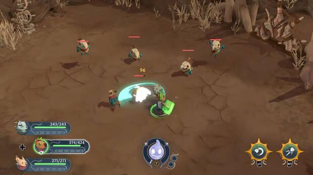 Durante los combates podemos alternar de personaje en cualquier momento mediante la cruceta.