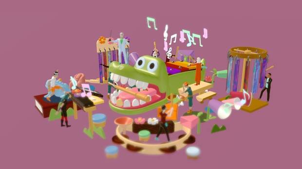 La tranquila banda sonora se enmarca en el 'dreamcore' y está compuesta por el especialista en 'lo-fi' BigRicePiano.