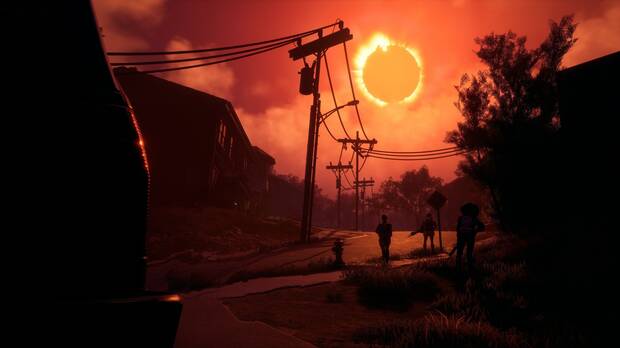 La ambientación lumínica de Redfall promete ser muy particular, ya que el sol está parcialmente tapado por culpa de los vampiros.