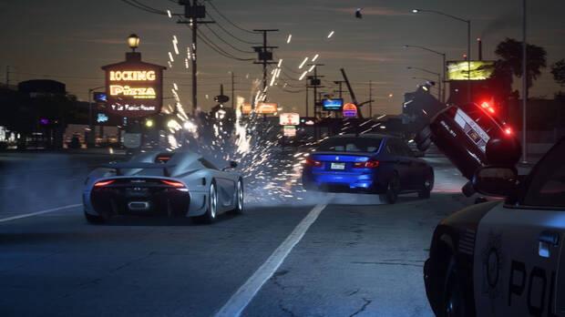 A veces un piloto está en apuros y entra otro compañero a ayudarle. En la imagen, Jess salva a Tyler, que está rodeado de coches de policía.