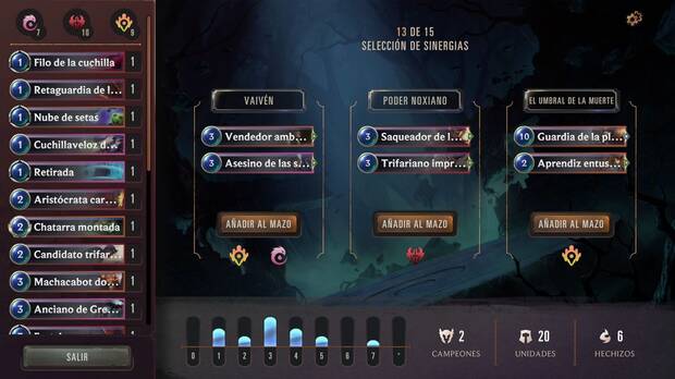 En un mismo arquetipo ofrecido por el juego puede haber cartas de dos regiones distintas.