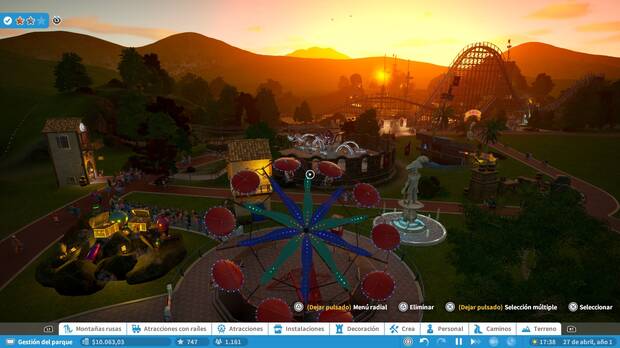 Por fin podemos volver a disfrutar en consolas de un completísimo juego de gestión y creación de parques de atracciones.