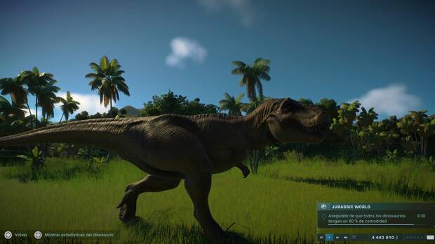 El T.rex tiene mucha mala baba. Hay que darle espacio, alimento y acondicionarle bien su recinto o de lo contrario se escapará y asustará -o devorará- a los visitantes.