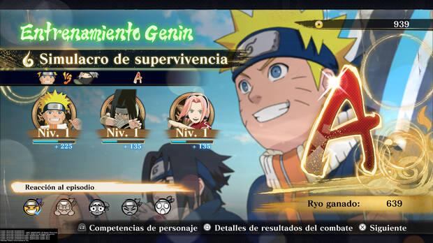 Podrás elegir el orden del modo historia dedicado a Naruto, y votar con tu reacción qué te ha parecido.