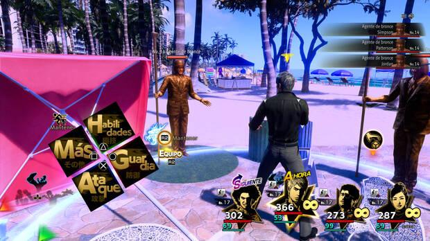 La zona de desplazamiento libre da más juego para buscar ataques conjuntos o recoger objetos contundentes del escenario.