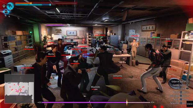 El número de enemigos simultáneos en las batallas ha ido creciendo, y en 'Like a Dragon: Gaiden' verás algunos combates multitudinarios.