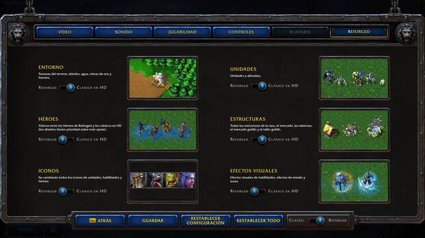 Las versiones HD de los elementos clásicos son simples versiones reescaladas de los originales.
