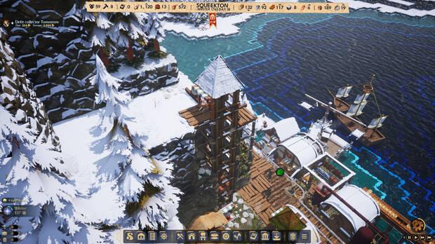 Los barcos traen bigotines, provisiones, piratas o a los temidos recaudadores de deudas. 