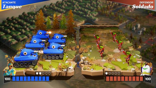 Cada unidad tiene varias unidades enemigas a las que aventaja y otras tantas con las que está en desventaja.