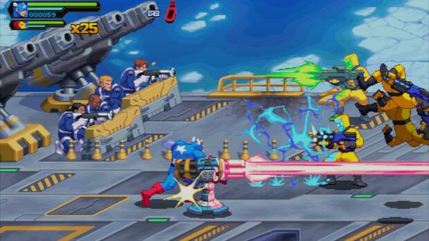 Hay momentos realmente espectaculares. En esta imagen batallamos en primer plano mientras en el fondo sucede un intenso tiroteo.