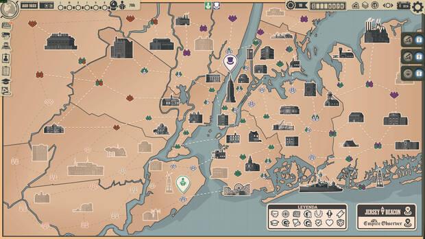 El mapa de las facciones y los rivales. ¿Os gusta?