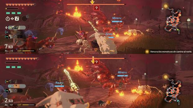 La pantalla dividida funciona bastante bien, y mantiene el tipo tanto en modo televisor como portátil.