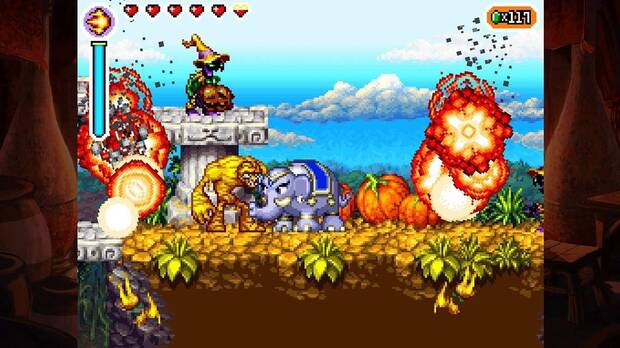 A medida que avanzamos podemos ir aprendiendo nuevas habilidades, como la capacidad de Shantae en convertirse en animales.