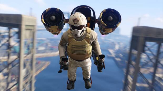 El jetpack es uno de los nuevos vehículos de este DLC.