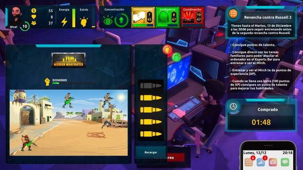 Para entrenar, estudiar o hacer las tareas del hogar tendremos que superar una serie de minijuegos sencillos y repetitivos.