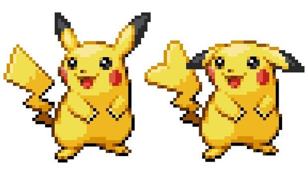 Pikachu mantuvo su variante femenina, pero con un ‘sprite’ diferente.