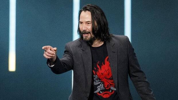 Keanu Reeves durante el E3 2019