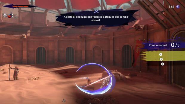 Existe un personaje que nos propondrá unos desafíos de combate a modo de tutorial para enseñarnos las cosas que podemos hacer en combate y los usos que podemos darle a nuestros poderes al combatir.