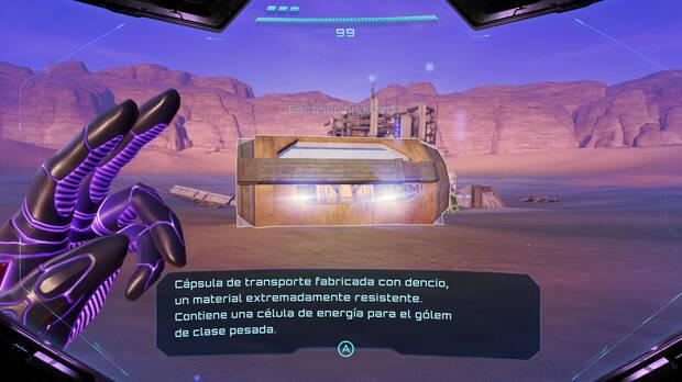 En el desierto otra de las actividades consiste en encontrar las partes de un mecha, algo esencial para la aventura.