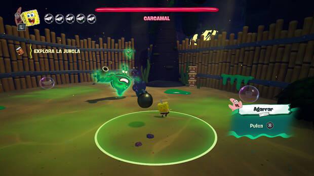 En los combates nos hemos visto utilizando mucho más a Patricio, que puede agarrar proyectiles y enemigos.