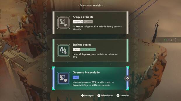 Durante las expediciones podemos escoger ventajas temporales que aumentan nuestro poder y modifican nuestra forma de combatir. 