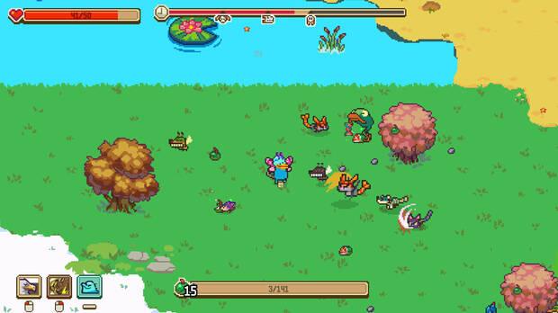 La estética mezcla conceptos de la era de los 8 y 16 bits. Aunque no lo parezca, funciona.