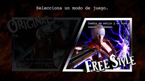 Si preferís jugar como antaño y sin poder cambiar de estilos y armas en tiempo real existe un modo para ello que tendréis que seleccionar antes de empezar una nueva partida.