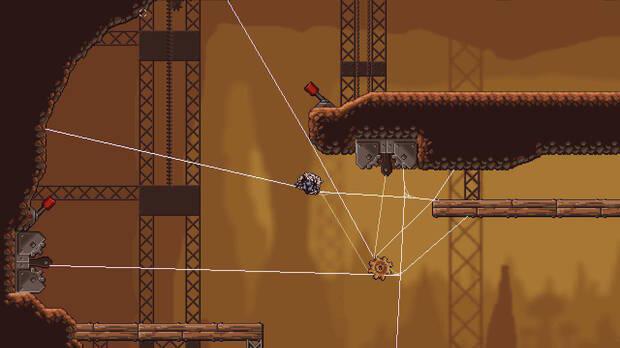 Cmo llevar un engranaje desde el suelo al mecanismo? Usando una intrincada estructura de telaraas, obviamente.