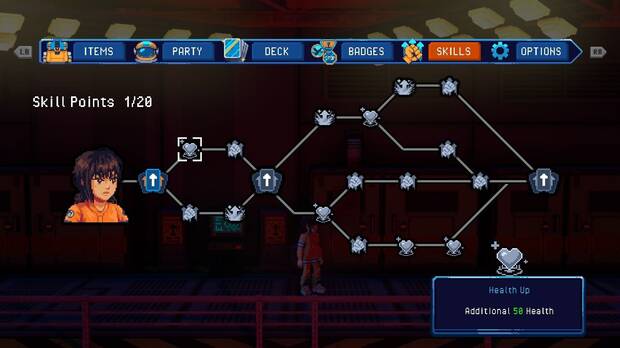 Podemos invertir puntos en un árbol de habilidades y equiparnos medallas para mejorar a nuestro personaje.