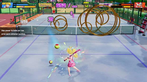 Tenemos pruebas al estilo de conseguir puntos pasando la pelota a trav�s de unos aros.