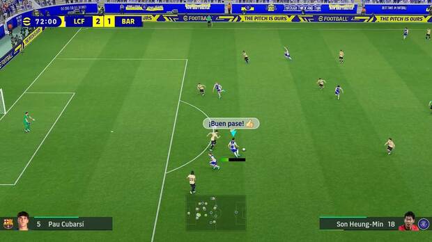 Un rendimiento s�lido a 60 FPS, aunque con texturas m�s discretas que el eFootball tradicional en esta generaci�n.