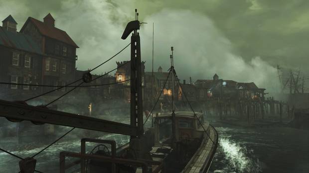 La ambientación pesquera de Far Harbor no solo se ve reflejada en los escenarios, también en nuevas armas y armaduras.