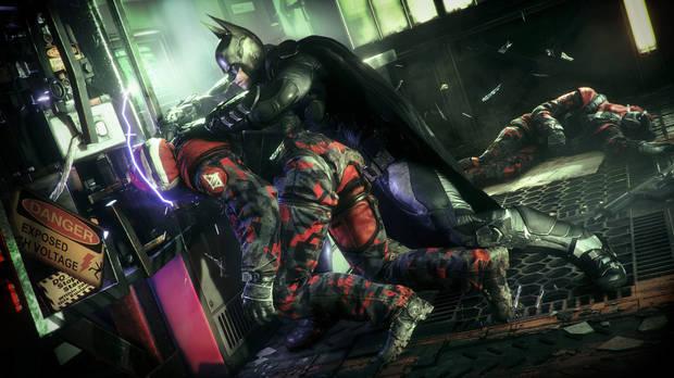 Batman vengándose de uno de los chicos de Iron Galaxy por la conversión a PC que han hecho de su juego.