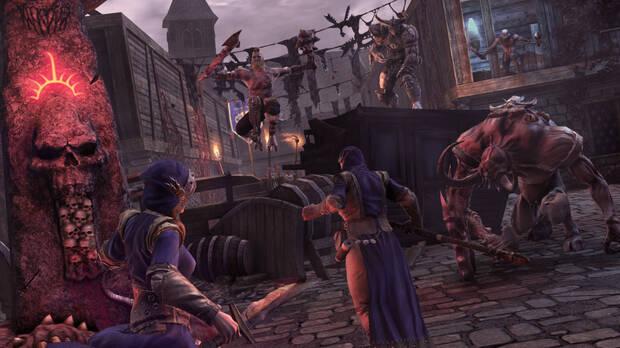 La recreación de la ciudad es muy fiel a la ambientación original del juego de Games Workshop.
