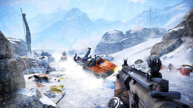 Las motos de nieve son una de las novedades de esta entrega, aunque solo están disponibles en las cumbres más altas.